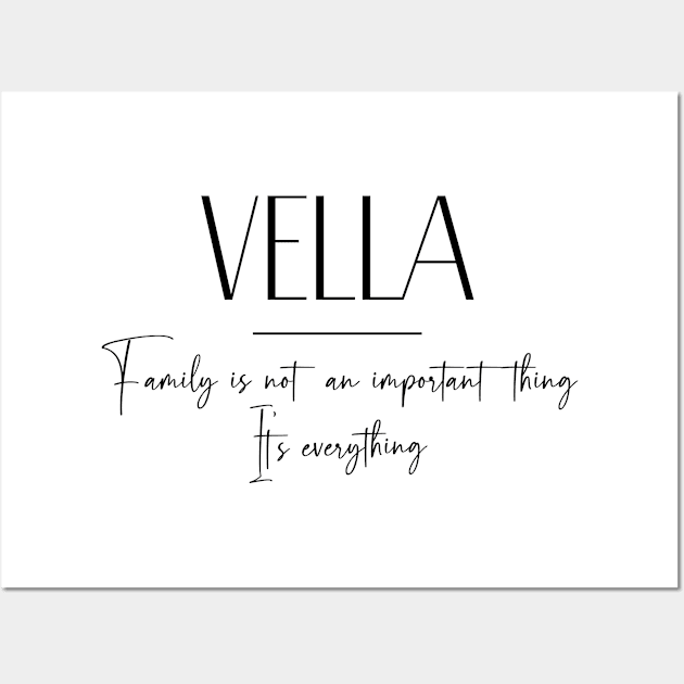 Vella Family, Vella Name, Vella Middle Name Wall Art by Rashmicheal